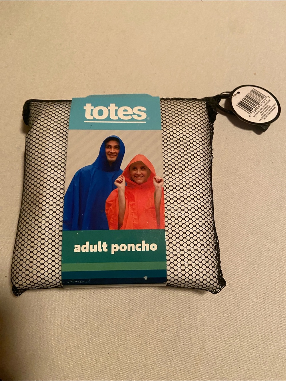 totes Adult Packable Poncho - white